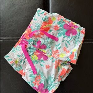 Carter's - Girl’s Floral Print Shorts - Pink, Purple, Green